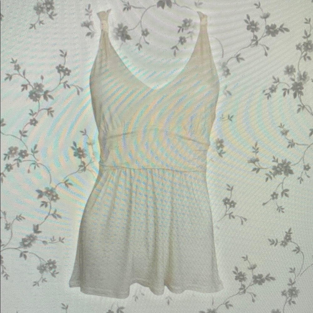 Elegant Cream Sleeveless Romper